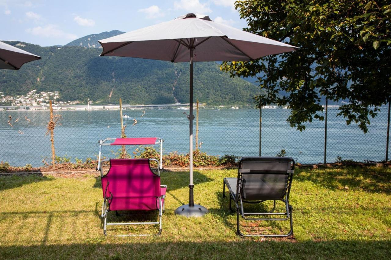 76 The Lake House - Lugano Melide Bagian luar foto