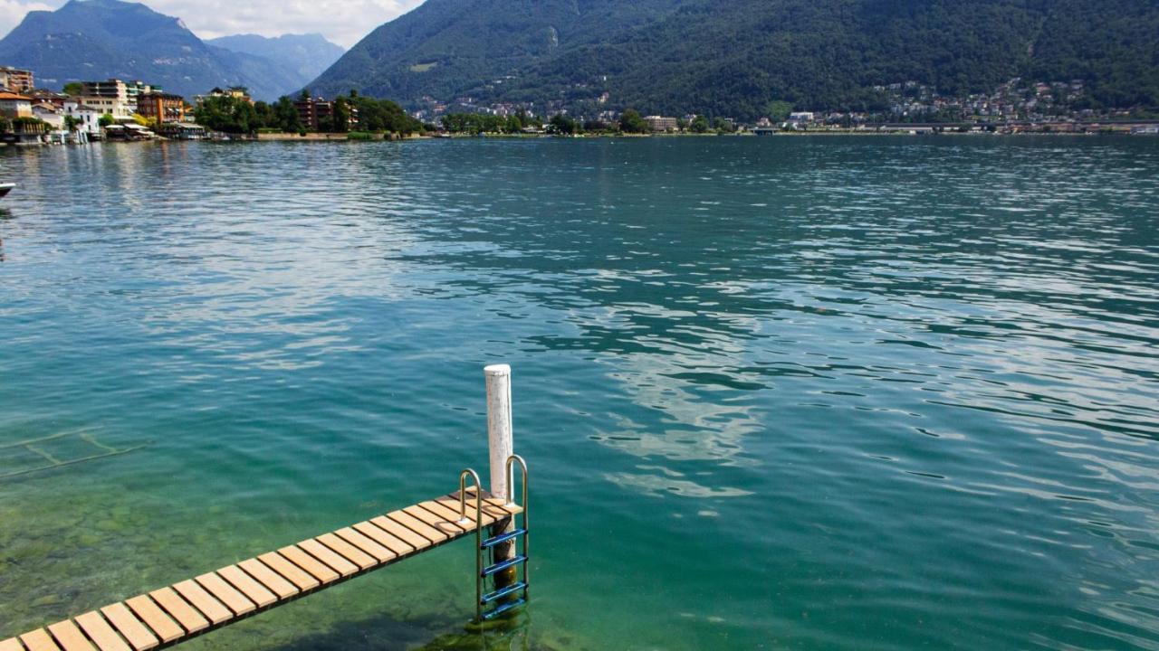 76 The Lake House - Lugano Melide Bagian luar foto